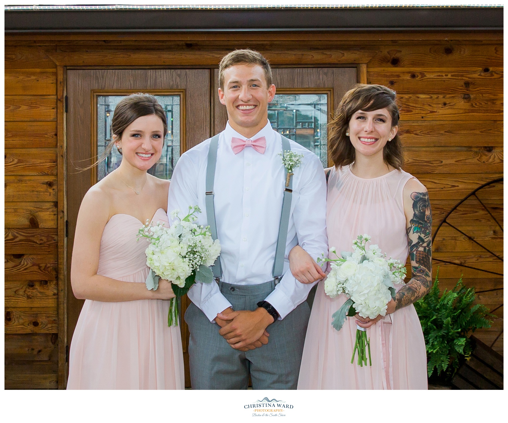 The groom with his sisters.